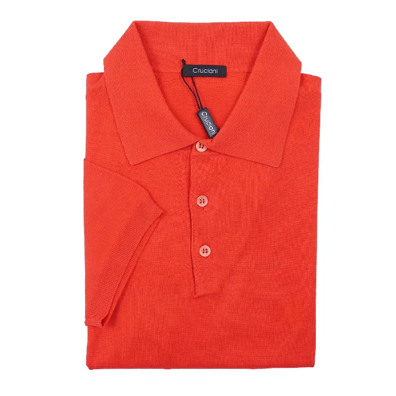 Act Now Cruciani Short-Sleeve Knit Cotton Polo