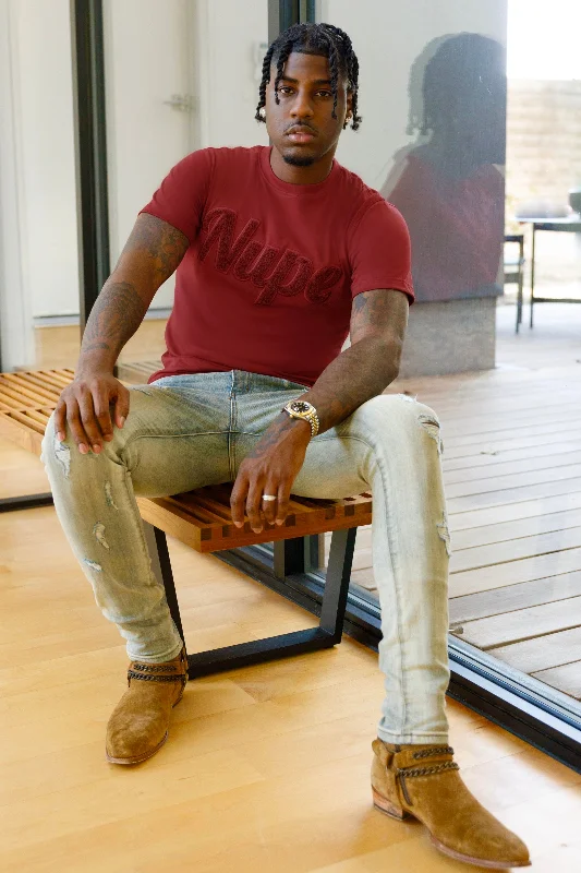 Weekend Offers That Please Solid Nupe Chenille Tee