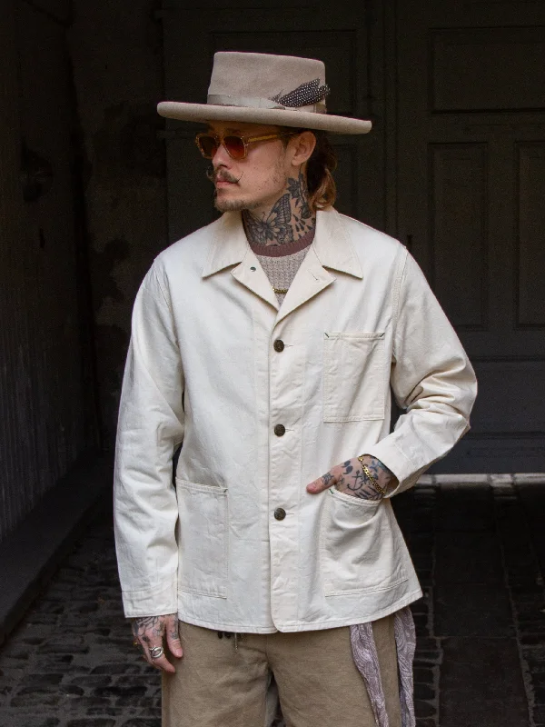Can't Resist Sugar Cane, 1920's Work Coat, Natural White