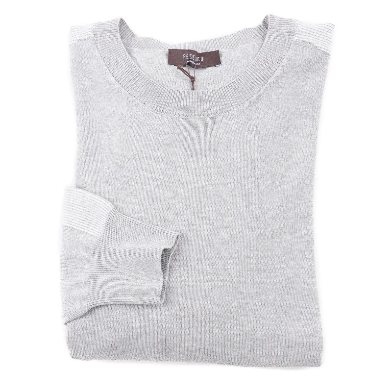 New Markdowns Peserico Cotton Sweater with Stripe Detail