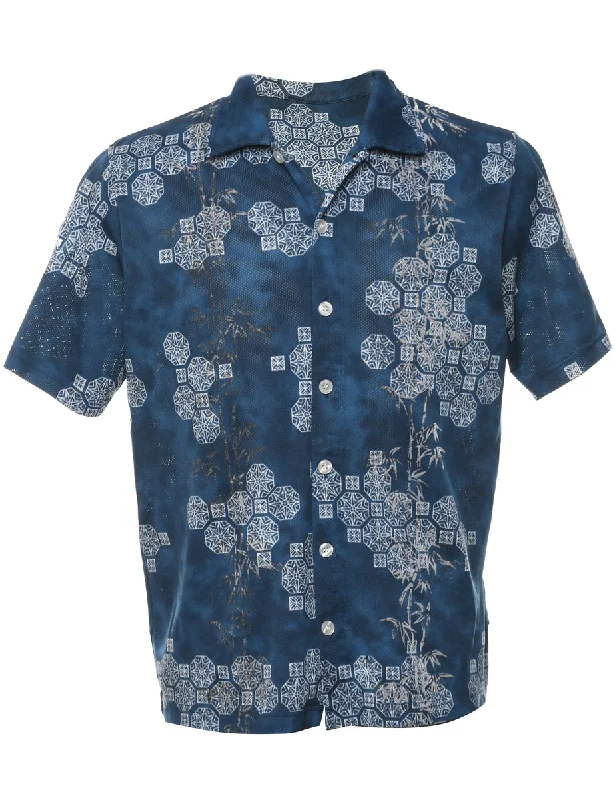 Midnight Madness 1990s Geometric Pattern Shirt - M