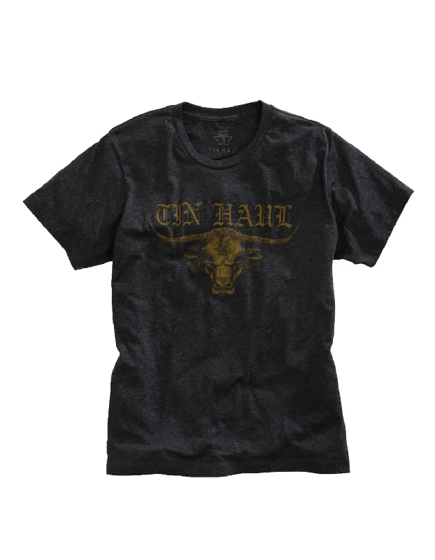 Instant Discount Tin Haul Mens Black 100% Cotton Bull Staring S/S T-Shirt
