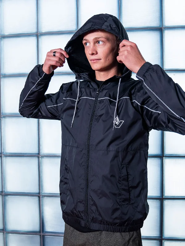Stock Clearance Ermont Windbreaker Jacket - Black