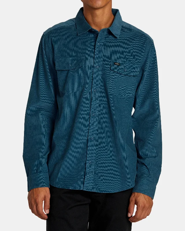 Weekend Special Freeman Cord Long Sleeve Shirt - Duck Blue
