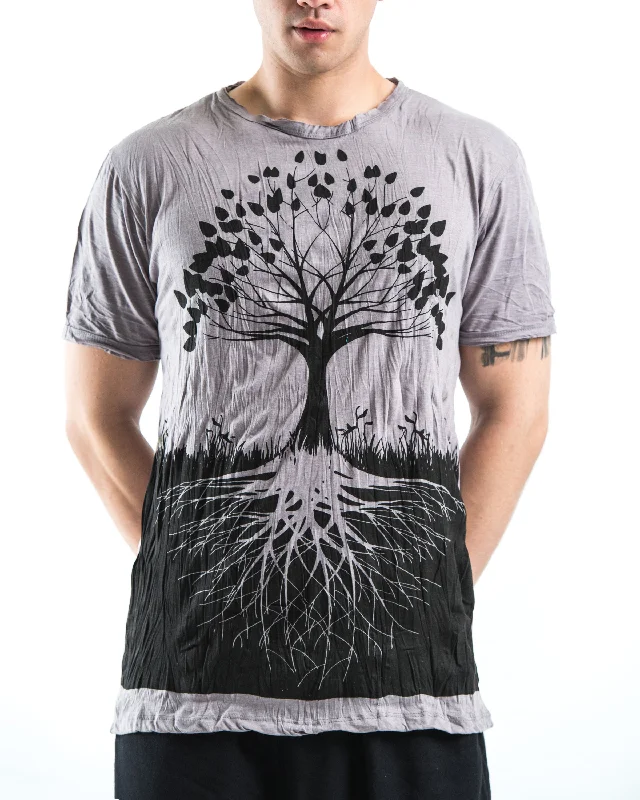 Sale Event Mens Tree of Life T-Shirt in Gray