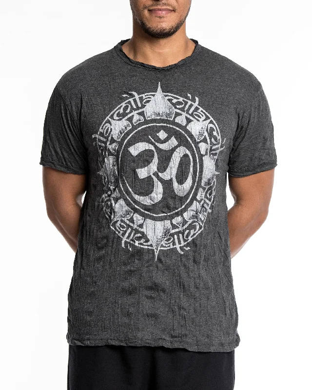 Weekend Offers That Amaze Mens Infinitee Om T-Shirt in Silver on Black