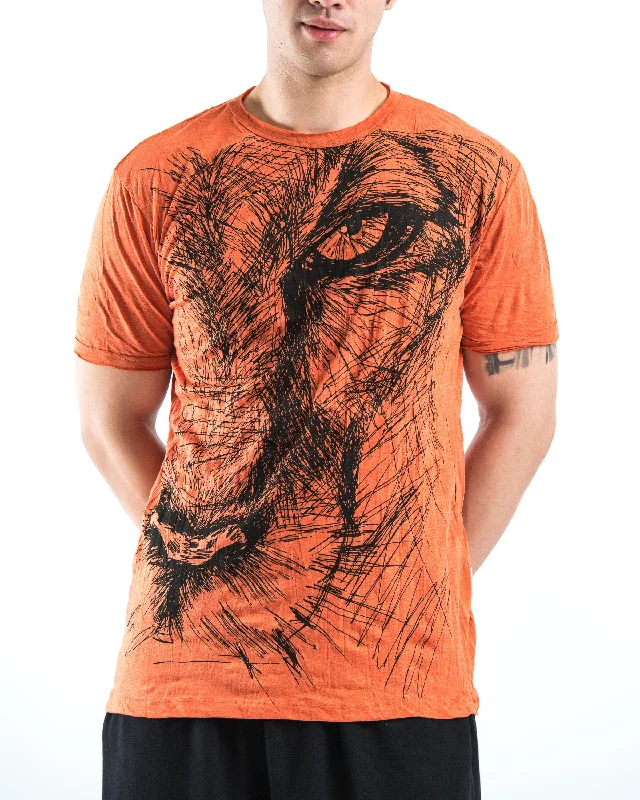 Buy More, Save More Mens Lions Eye T-Shirt in Orange